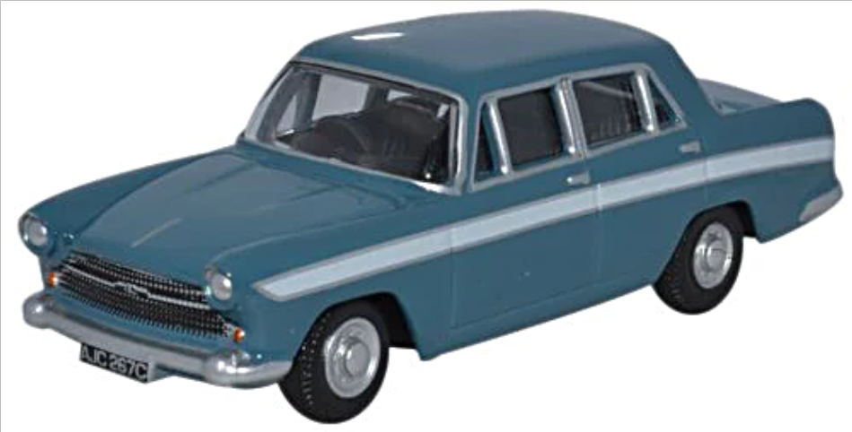 Oxford Diecast 76ACF001  Austin Cambridge Persian Blue and White