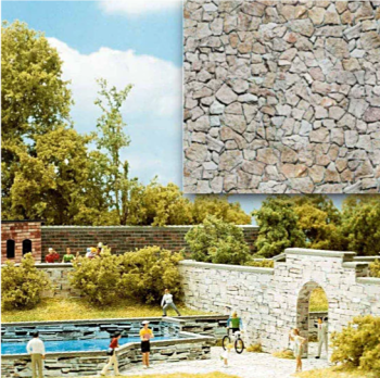 Busch 7422  Natural Stone Walling (x2) 'OO/HO'