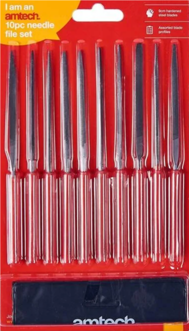 Amtech E1750  10 Piece Steel Needle File set