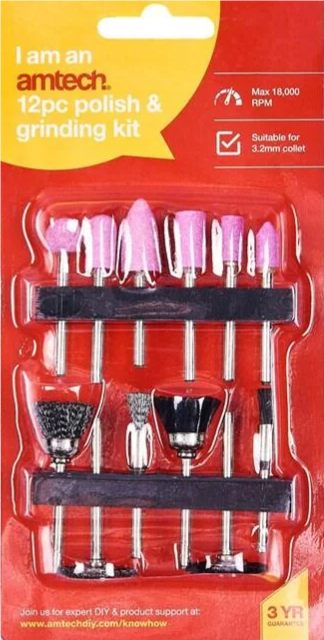 Amtech E1875  12 Piece polishing tool set