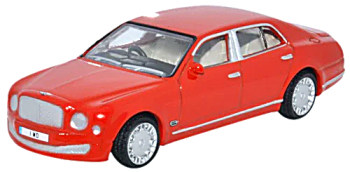 Oxford Diecast 76BM004  Bentley Mulsanne St James Red