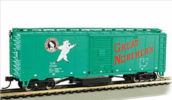 Bachmann 16321  Track Cleaning 40' Box Car - Great Northern #27429 - Glacier Green