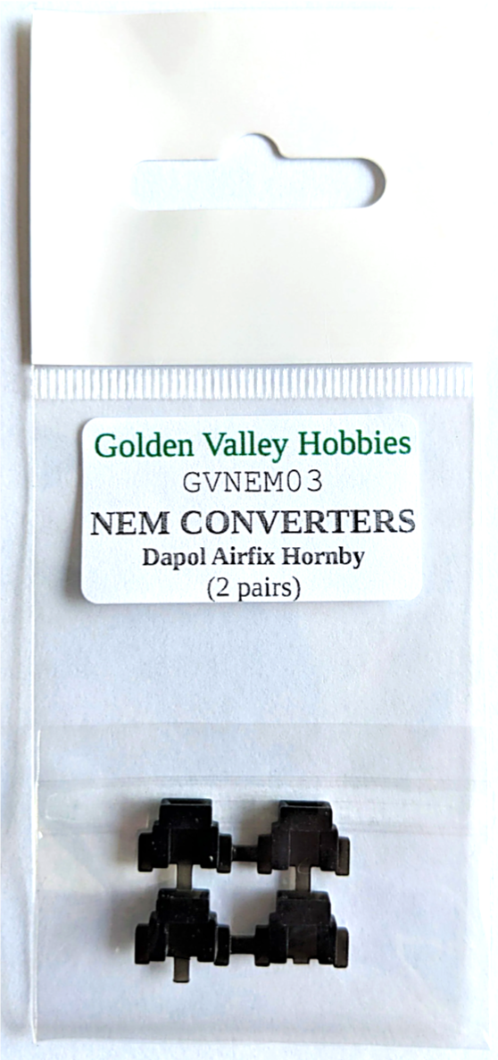 Golden Valley Hobbies GVNEM03  Conversion NEM pockets for Hornby, Dapol and