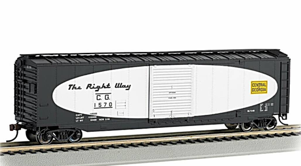 Bachmann 19401  50' Sliding Door Box Car (w/roof walk) - Central Of Georgia