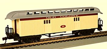 Bachmann 15306  Old Time Coach Clerestory Roof - Baggage - Old Colony RR