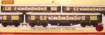 Hornby R4196  The 'Golden Arrow' Coach Pack (1:76)
