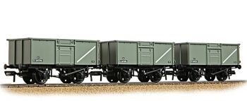 Bachmann 37-265  BR 16T Steel Mineral Top Flap Doors 3-Wagon Pack BR Grey (Early) [WL]