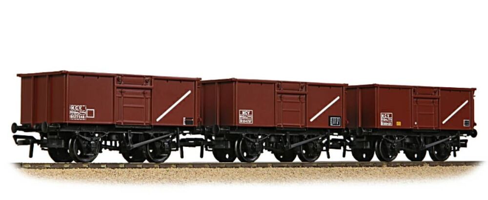 Bachmann 37-238A  BR 16T Steel Mineral Top Flap Doors 3-Wagon Pack BR Bauxi