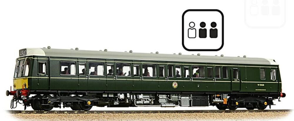 Bachmann 35-529PF  Class 121 Single-Car DMU W55028 BR Green (Small Yellow P