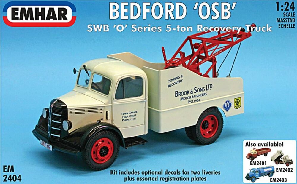 Emhar 2404  Bedford O Series SWB Recovery Truck 1:24