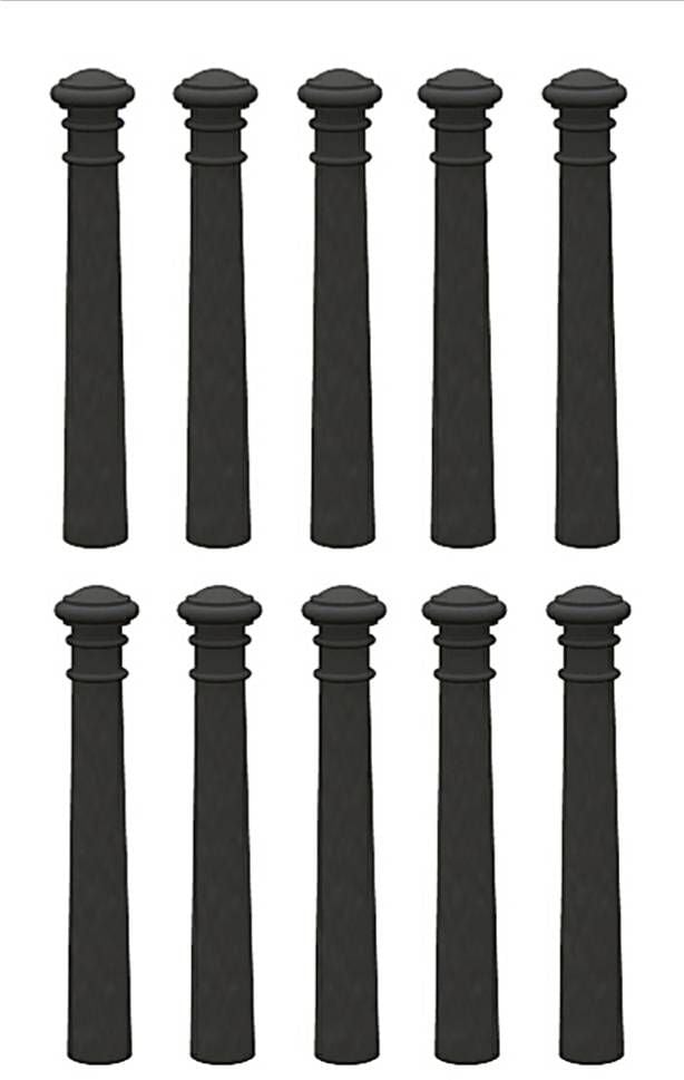 Scenecraft 44-530  Cast Iron Bollards (x10)