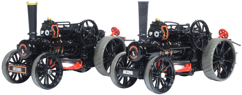 Oxford Diecast 76FBB006  Fowler BB1 Ploughing Engine X 2 Master & Mistress