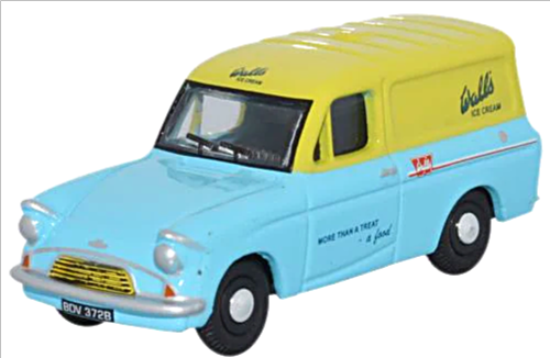 Oxford Diecast 76ANG008  Walls Ford Anglia Van