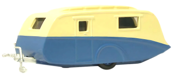 Oxford Diecast 76CV002  Caravan  Blue/Cream