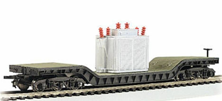 Bachmann 18348  52' Centre-Depressed Flat Car - with Transformer