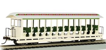 Bachmann 19344  Open-Sided Excursion Car Amusement Park - Cream & Olive Green