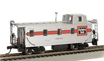 Bachmann 14001  Streamlined Caboose with Offset Cupola - Burlington #13530