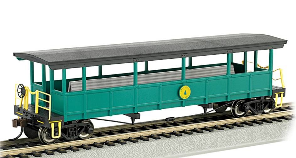 Bachmann 17445  Open-Sided Excursion Car with Seats - Cass Scenic RR