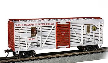 Bachmann 16613  40' Stock Car - Ringling Bros. and Barnum & Bailey Animated Horse Car - White