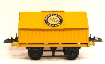 Hornby No1-SU  Pitched Cement Wagon Portland Cement Blue Circle (O Gauge)