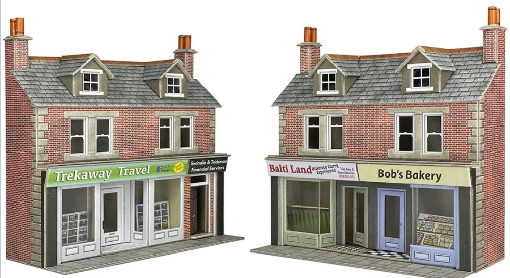 Metcalfe PO306  Low relief terraced shop fronts (brick)