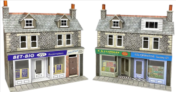 Metcalfe PO307  Low relief terraced shop fronts (stone)