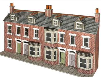 Metcalfe PO302  Low relief terrace house fronts (red brick)