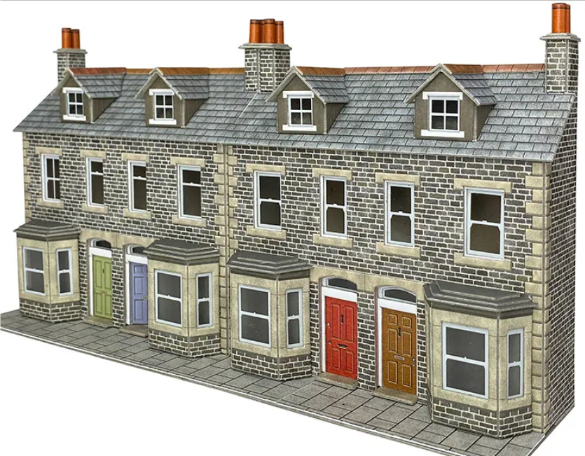 Metcalfe PO303 Low relief terrace house fronts (stone)