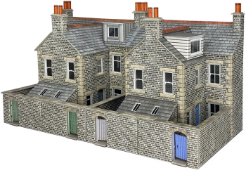 Metcalfe PO305 00/H0 Low Relief stone Terraced House Backs