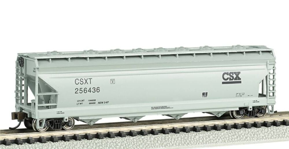 Bachmann 17557  ACF 56' 4-Bay Center-Flow Hopper - CSX #256436
