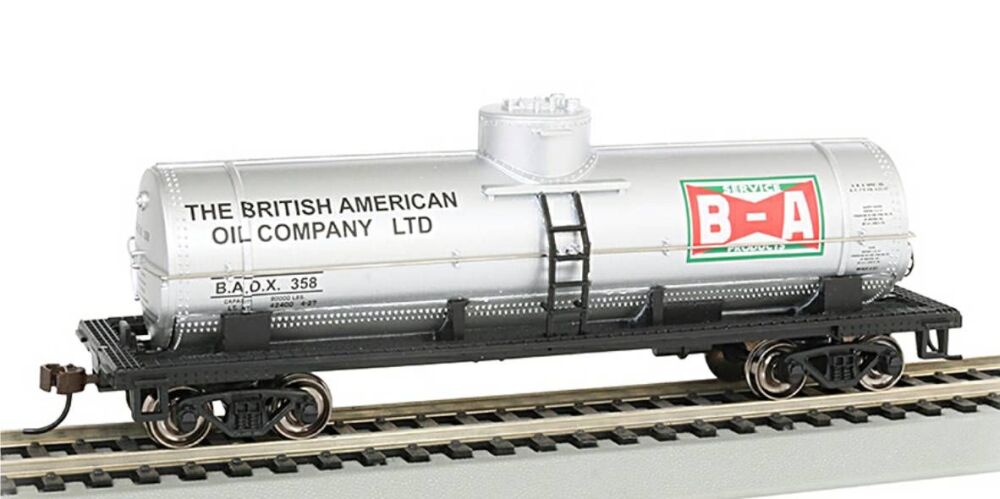 Bachmann 17812 40' Single Dome Tank Car - British American Oil (Silver) B.A