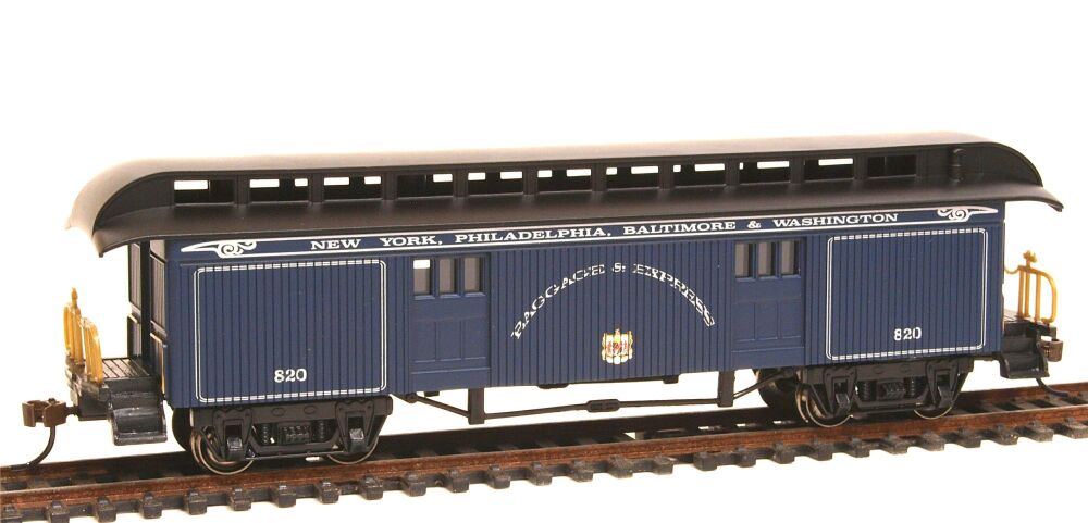 Bachmann 15305  Old Time Coach Clerestory Roof - Baggage - B&O Royal Blue