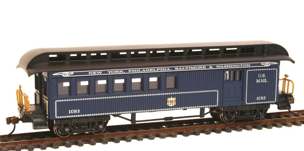 Bachmann 15205  Old Time Coach Clerestory Roof - Combine - B&O Royal Blue