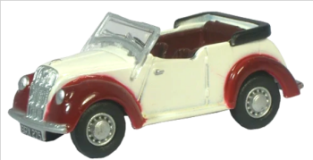 Oxford Diecast 76ME003  Ivory/Maroon Morris 8