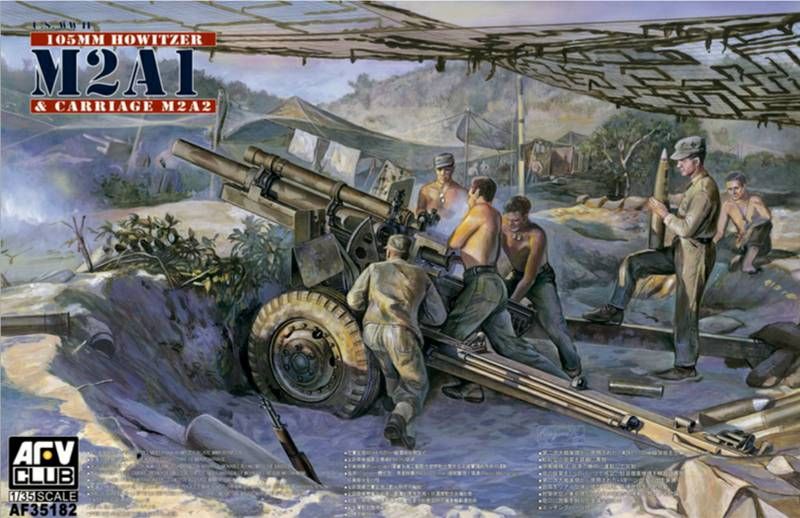 AFV Club AF35182  M2A1 105mm Howitzer & Carriage M2A2 1:35