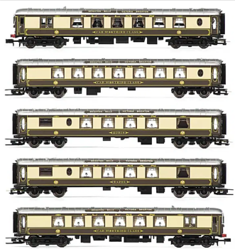 Hornby Arnold HN3000/3500-SU  SR 5-BEL Brighton Belle Pullman 5 Car Train Pack (1934) (N scale)