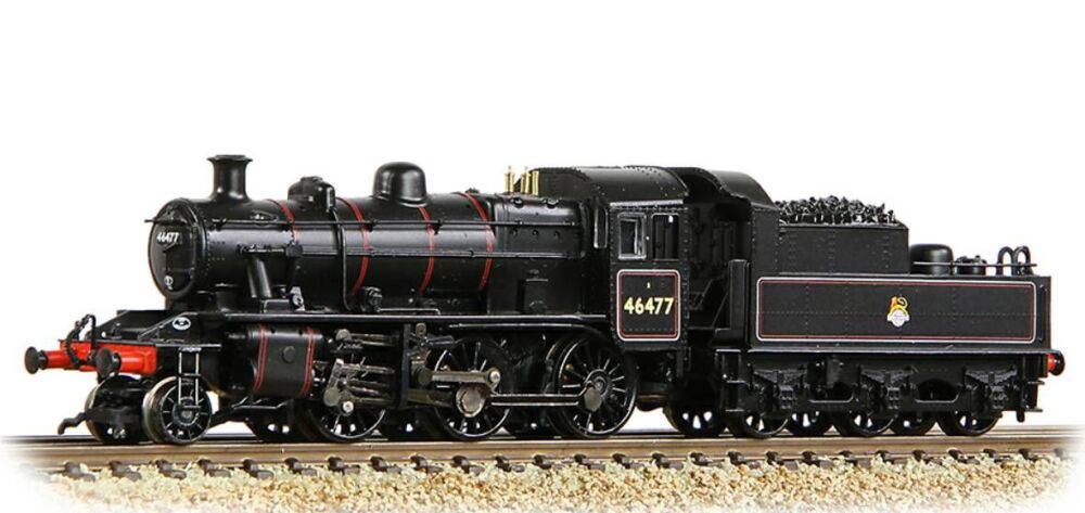 Graham Farish 372-626A  LMS Ivatt 2MT 46477 BR Lined Black (Early Emblem)