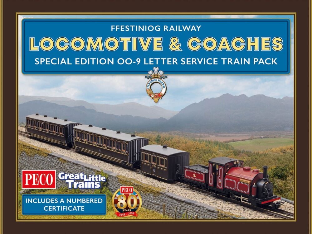 Peco GR1006  Special Edition OO-9 Letter Service Train Pack (Ffestiniog Rai