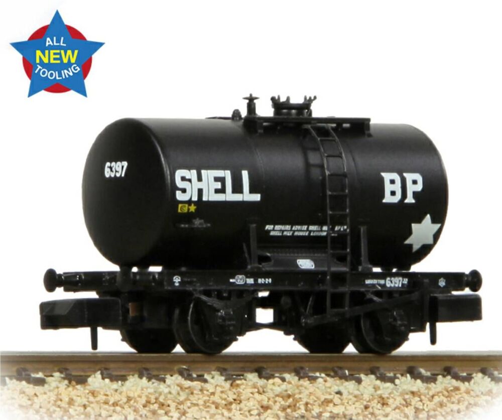 Graham Farish 378-004A  20T Anchor-Mounted Tank Wagon 'Shell/BP' Black