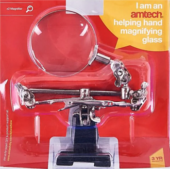 Amtech S2900  60mm Helping hands magnifying glass
