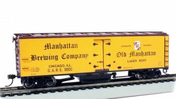 Bachmann 16334  Track Cleaning 40' Wood-Side Reefer - Manhattan Brewing Co. #9900