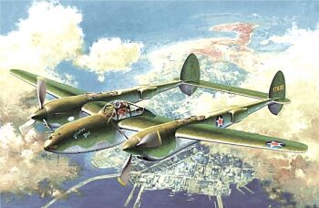 Academy 12208  P-38F Lightning 'Glacier Girl' Fighter Aircraft