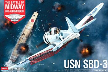 Academy 12345  US Navy SBD-3 Battle of Midway Dive Bomber Aircraft