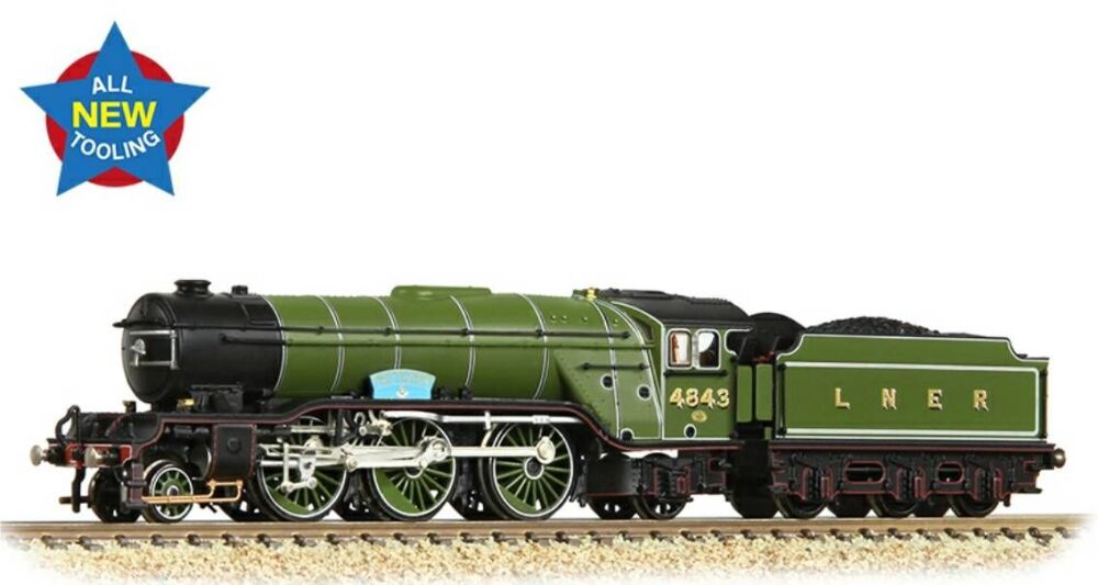 Graham Farish 372-611  LNER V2 4843 'Kings Own Yorkshire Light Infantry' LN
