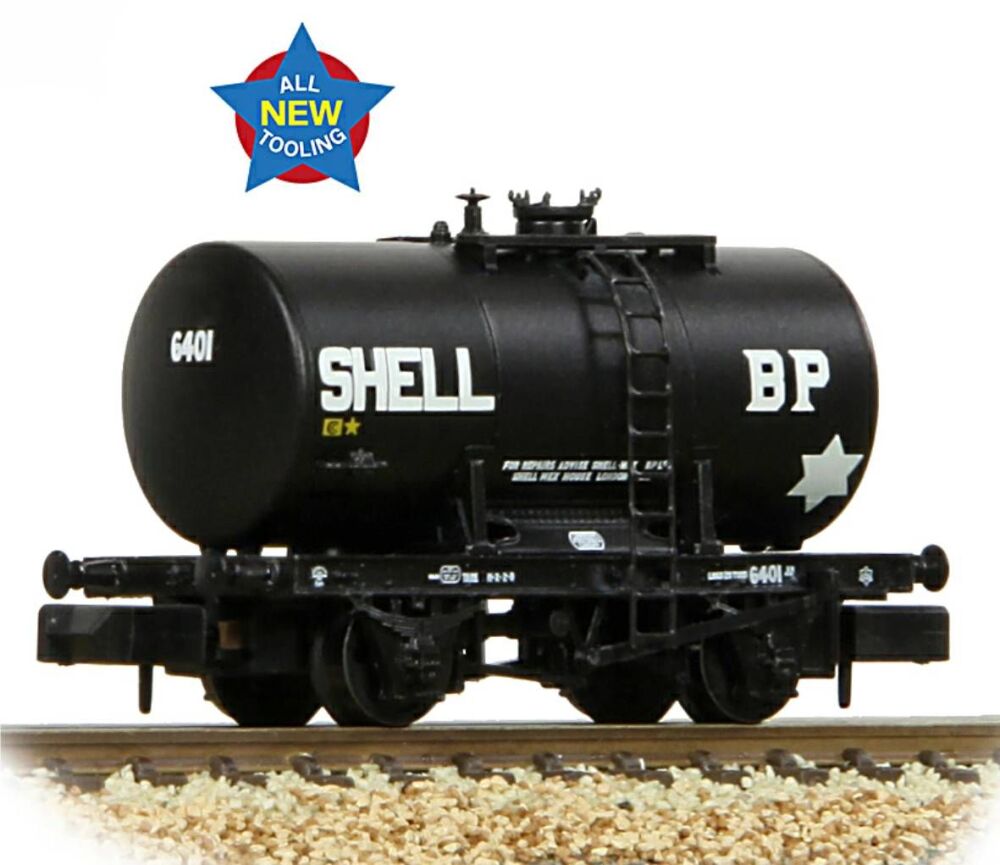 Graham Farish 378-004  20T Anchor-Mounted Tank Wagon 'Shell/BP' Black