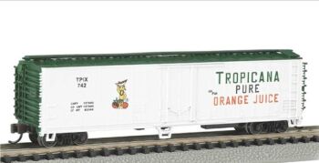 Bachmann 17954  ACF 50'  Steel Reefer 'Tropicana' - White & Green (Silver Series)(1:148)