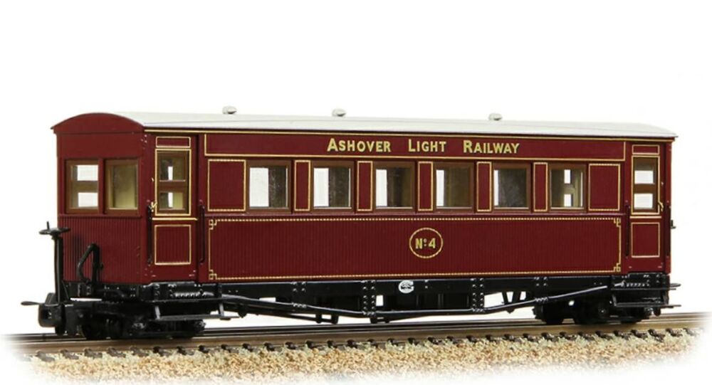 Bachmann 394-025A  Gloucester Bogie Coach Ashover L.R. Crimson No. 4
