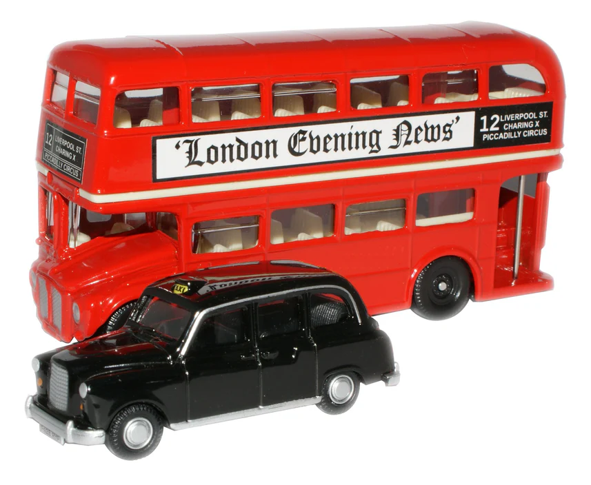 Oxford Diecast LD004  London Bus & Taxi (Gift)