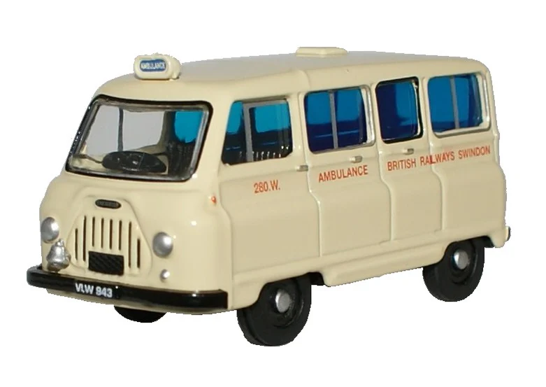 Oxford Diecast 76JM019  British Railways Morris J2 Ambulance