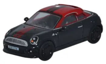 Oxford Diecast 76MC002  Mini Coupe Midnight Black/Red